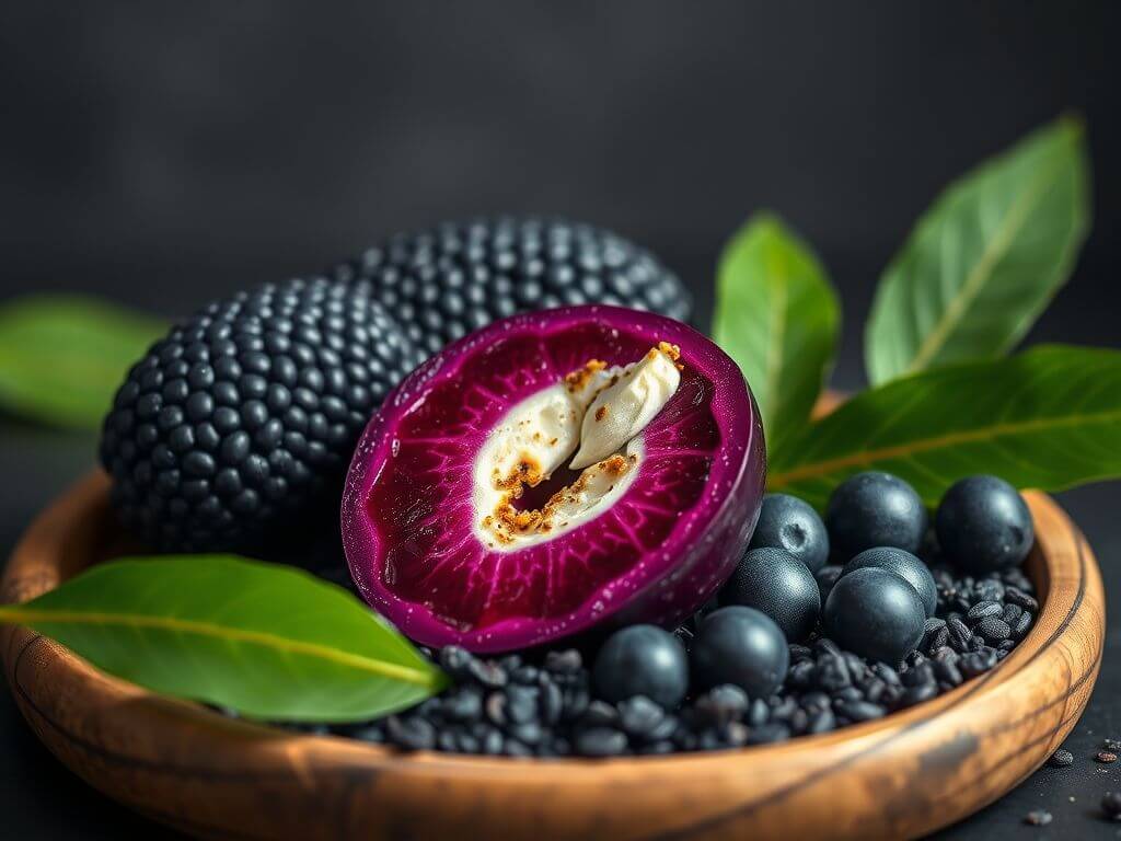 Açaí with Açaí with black sesame