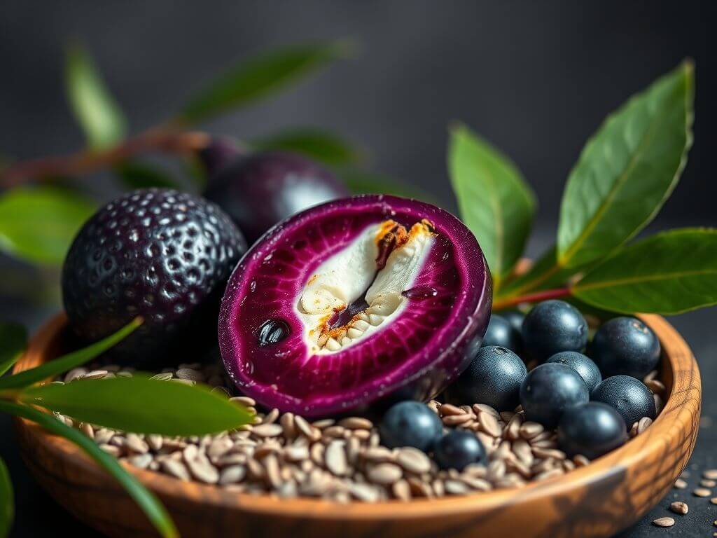 Açaí with Açaí with flax seeds