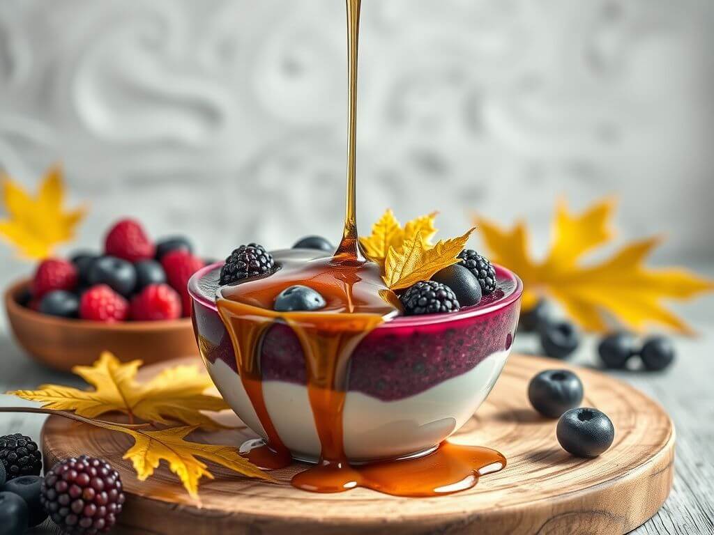 Açaí with Açaí with maple syrup