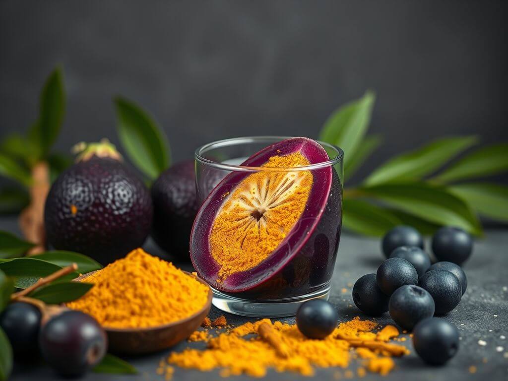 Açaí with Açaí with turmeric powder