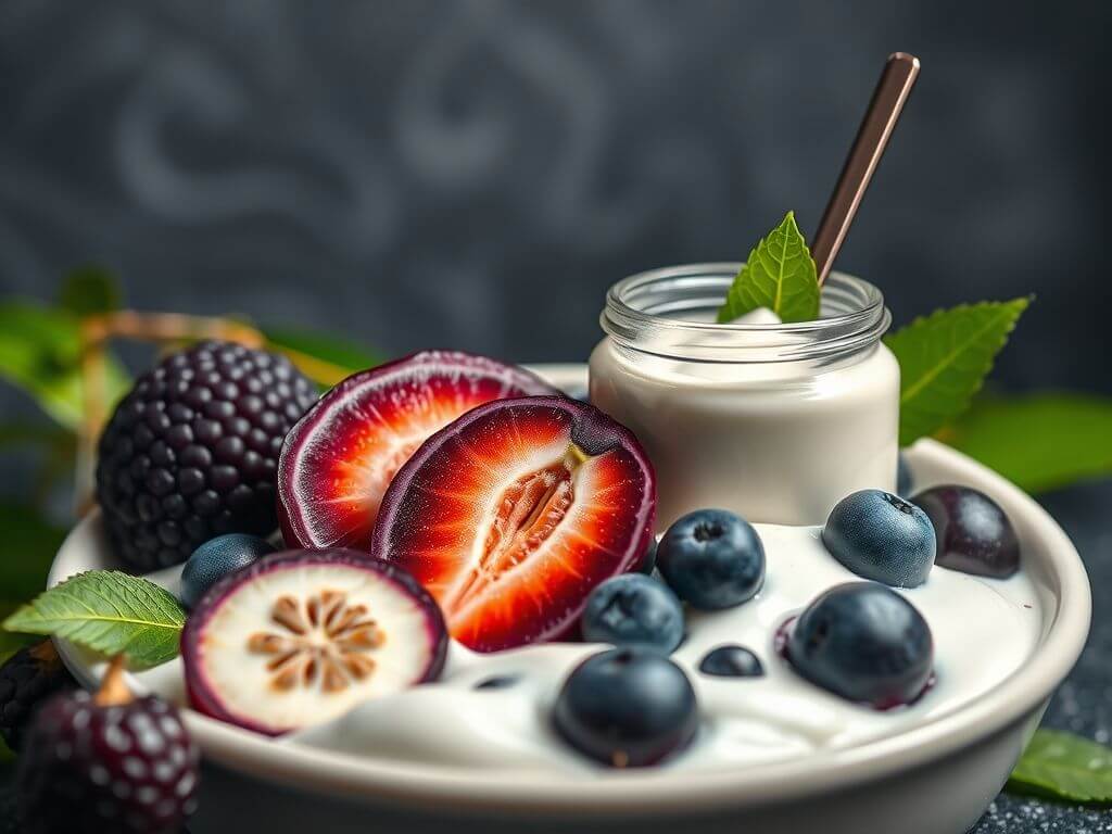 Açaí with Açaí with yogurt